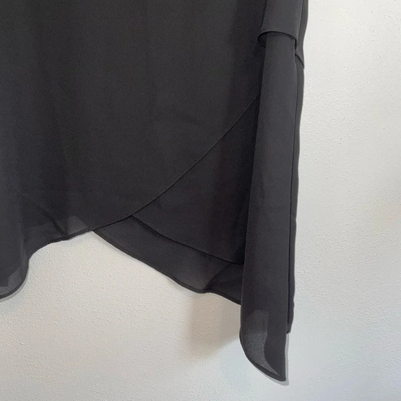 Cato Black & Leopard Collar Keyhole Front Asymmetrical Tank Top Xsmall Women’s - Picture 4 of 12